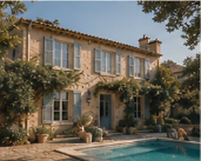 Une maison provençale avec piscine